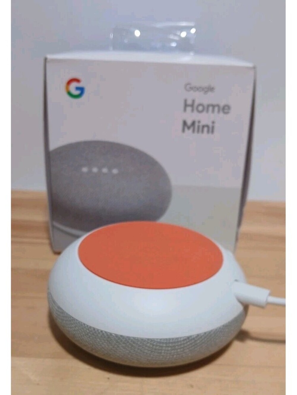 Google Home Mini Smart Speaker w/ Google Assistant - Chalk - Lightly Used w/ Box